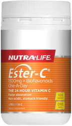 Nutra-Life エスターC 1500mg + バイオフラボノイド 120タブレット